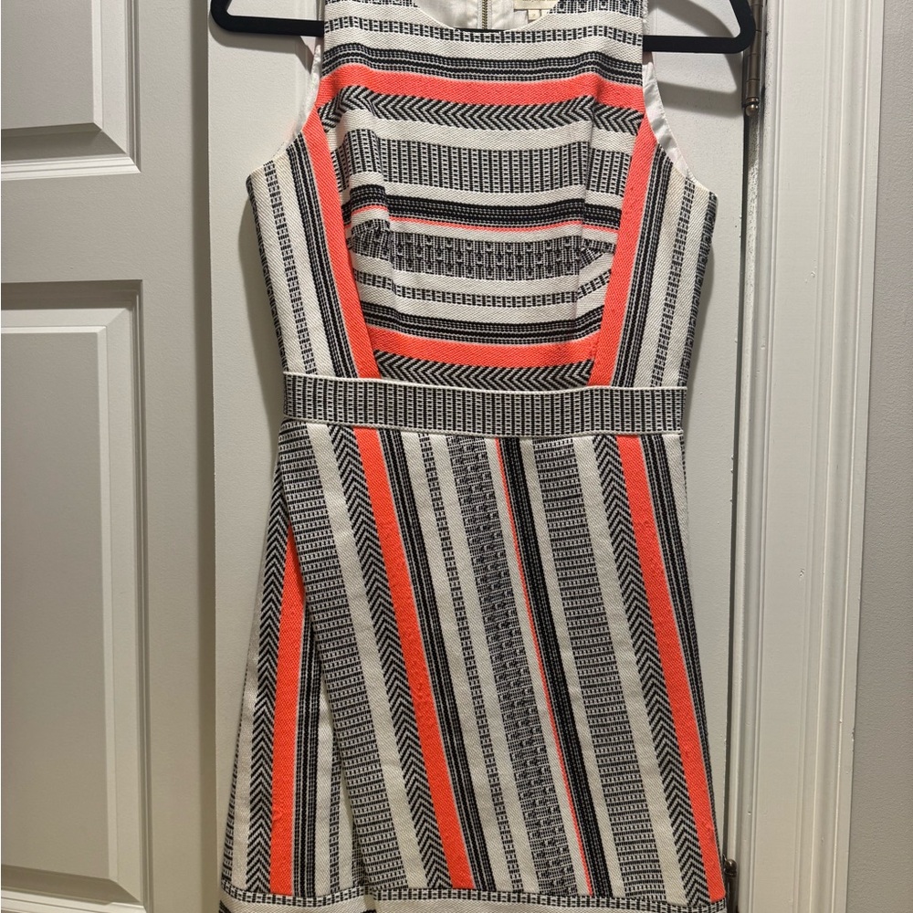 Kate Spade Striped Sleeveless Dress - Black, White, and Pink.  Size 2